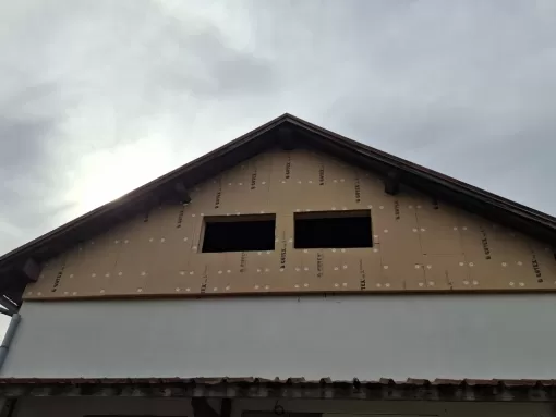 Isolation de pignon ossature bois, Les Abrets en Dauphiné, Vincent Decoux