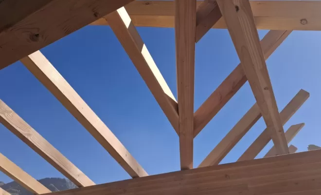 Fabrication et pose d'une charpente traditionnel , Les Abrets en Dauphiné, Vincent Decoux